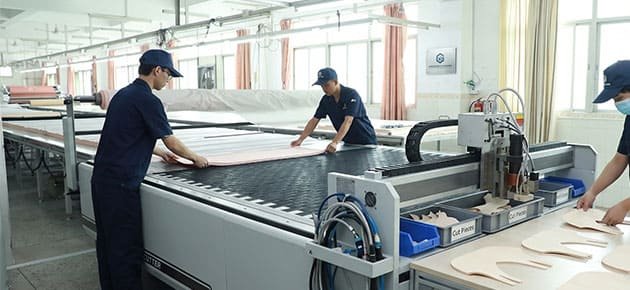 Cutting and preparation area for intimate apparel production