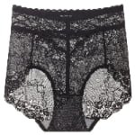 Sexy Sheer Lace Protective Period Panties black color view