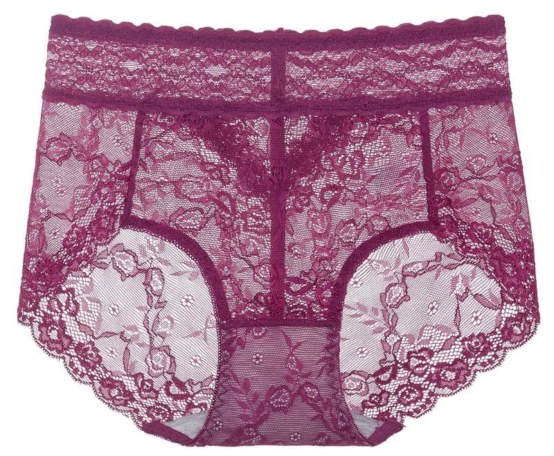 Sexy Sheer Lace Protective Period Panties purple color view