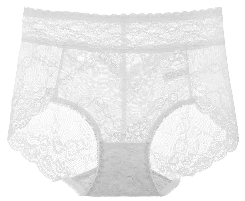 Sexy Sheer Lace Protective Period Panties white color view