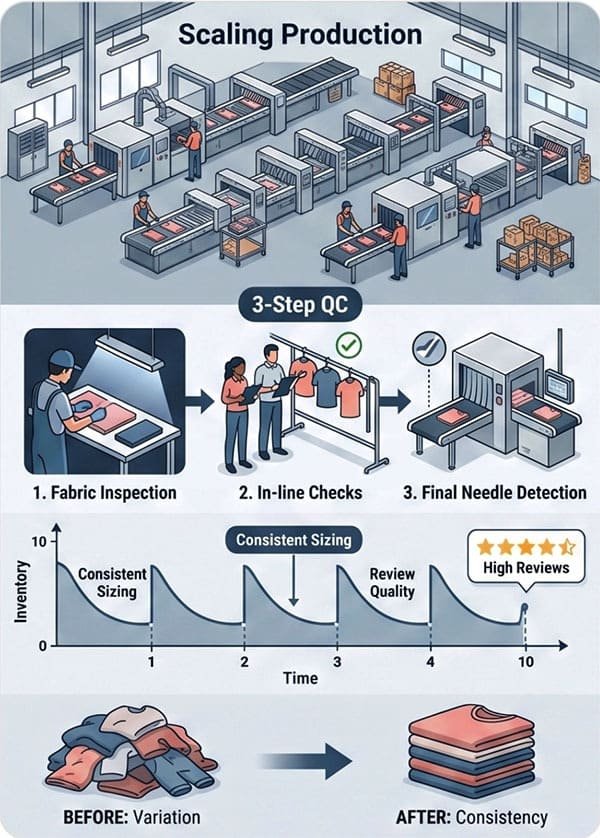 Placeholder representing scalable quality-controlled production for an Amazon seller